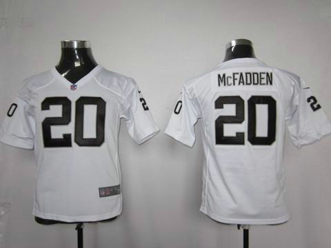 Nike Youth Game Jerseys Okaland Raiders 20 Darren McFadden White
